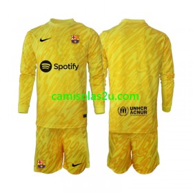 Camisolas de futebol FC Barcelona Guarda Redes Criança Equipamento Alternativa 2024/25 Manga Comprida